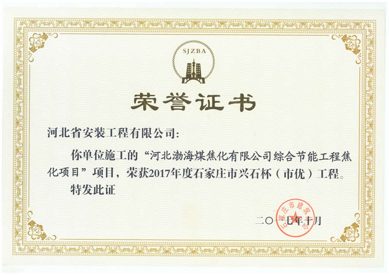 Hebei Bohai coal coking - 2017 Shiyou